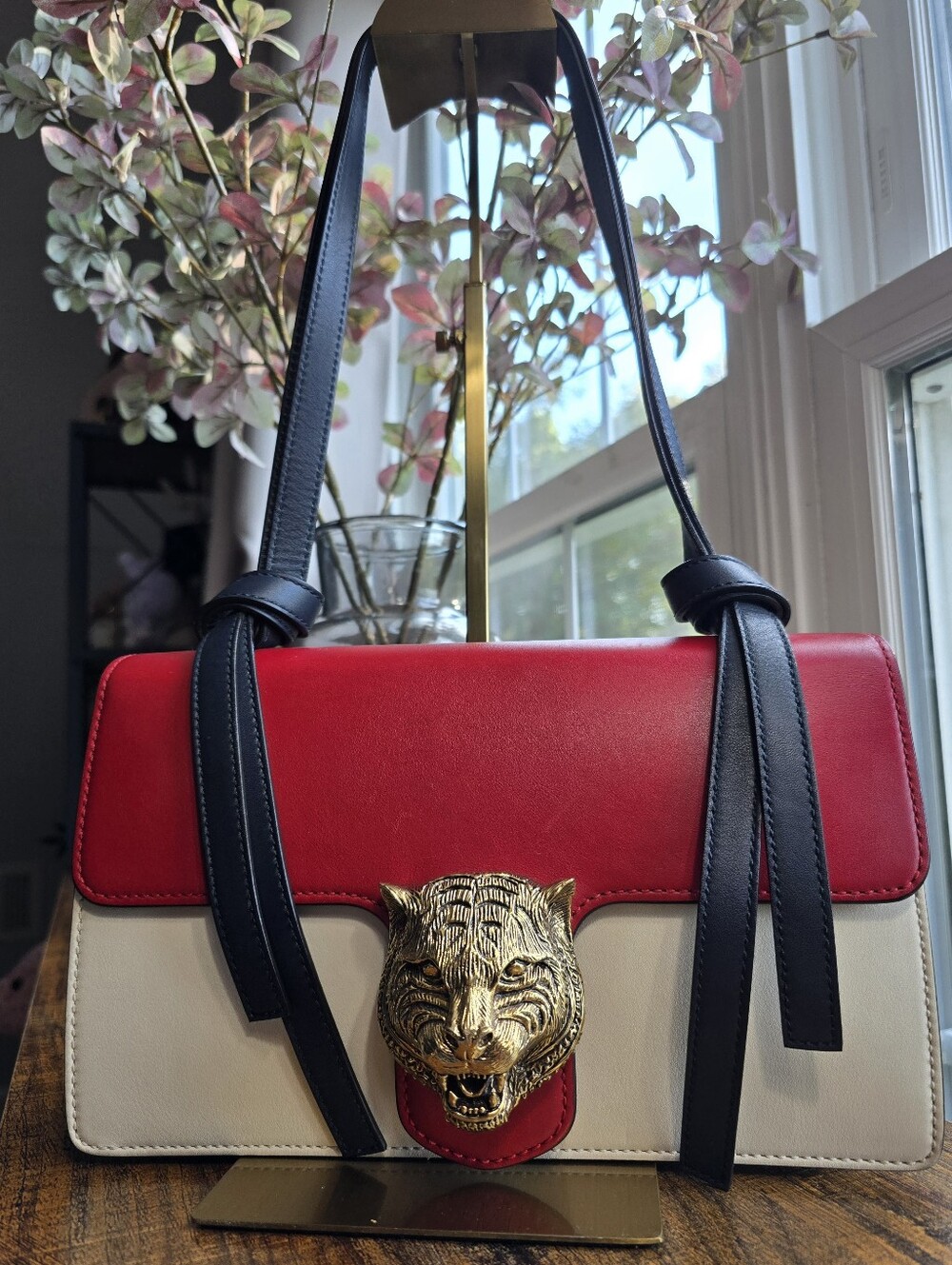 Gucci Animalier Colorblock Tiger Head Flap Bag
